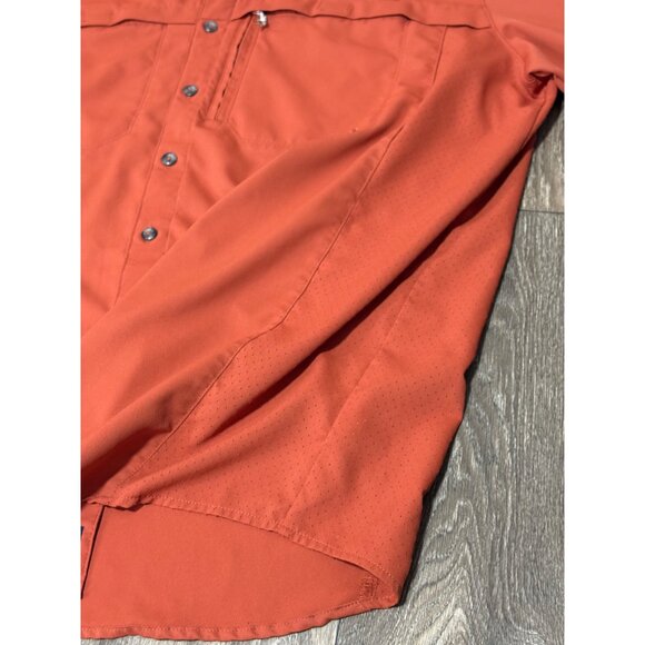 MAGELLAN MENS OUTDOOR SHIRT ROLL TAB SLEEVE 2XL FISHING GEAR BURNT ORANGE - Picture 7 of 11